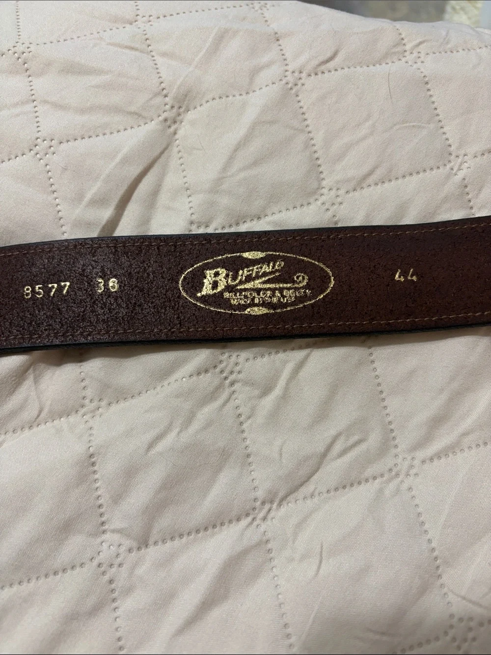 Vintage Buffalo Billfolds Leather Ranger Belt 36 with Lucchese Silver
